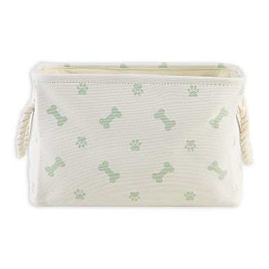 Bone Dry Collapsible Rectangle Pet Storage Bin Paw/Bone Print