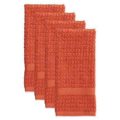 DII Spice Solid Waffle Terry Dishtowel Set/4