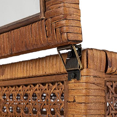 Hello Honey Modern Decorative Square Display Boxes, Set of 2, Dark Brown Finish