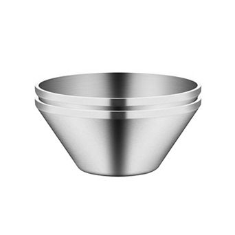 54oz Stainless Steel Salad Serving Bowls Set Of 2 For Soup Ramen Pasta Snacks