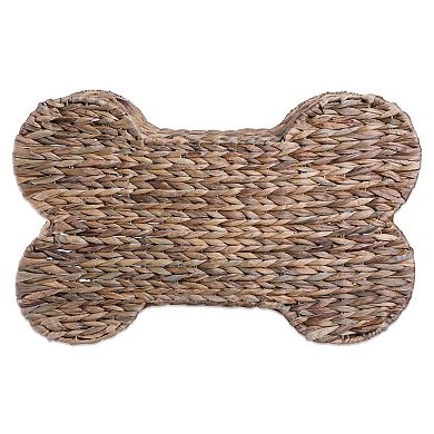 Bone Dry Bone Shaped Hyacinth Basket Pet Storage Bin