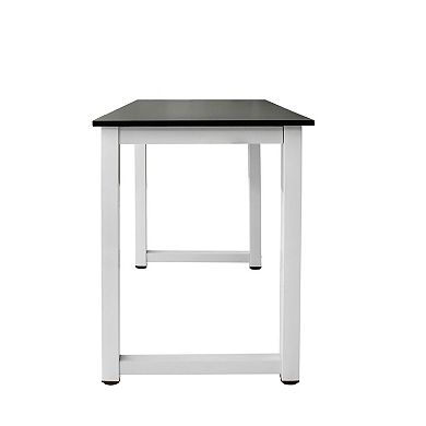 Compact Wooden Desk for Laptop, Books, and Workspace Organization - Black