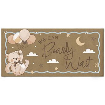 We Can Bearly Wait Kraft Paper Banner, Teddy Bear Baby Shower Banner, Printed 1 Count