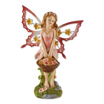 Zingz Home Solar Pink Fairy Garden Figurine