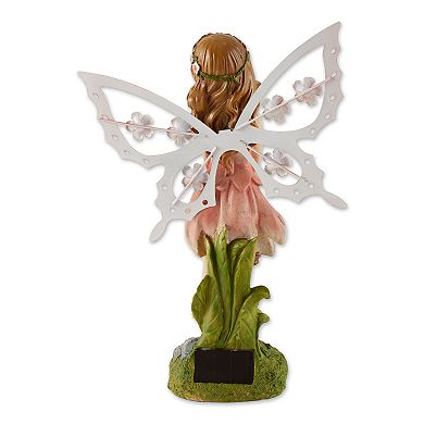 Zingz Home Solar Pink Fairy Garden Figurine