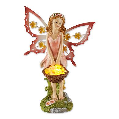 Zingz Home Solar Pink Fairy Garden Figurine
