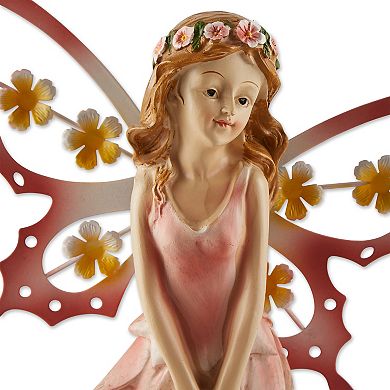 Zingz Home Solar Pink Fairy Garden Figurine