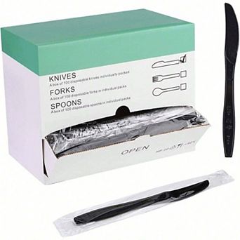 Disposable Food Grade Knives, 100 Pack, Hygienic, Heat Resistant