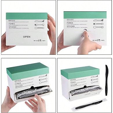 Disposable Food Grade Knives, 100 Pack, Hygienic, Heat Resistant