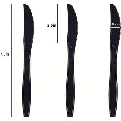 Disposable Food Grade Knives, 100 Pack, Hygienic, Heat Resistant