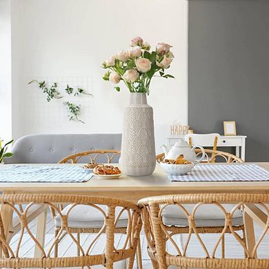 Elegant White Ceramic Ornamental Vase
