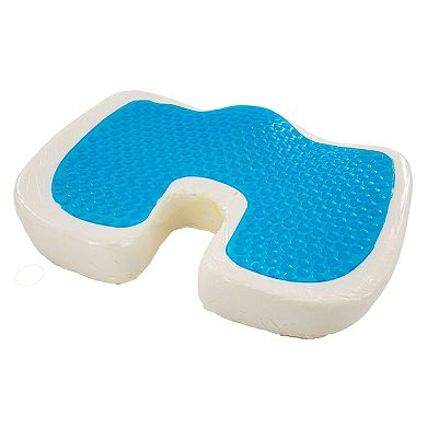 Orthopedic Coccyx Seat Cushion - Memory Foam & Cooling Gel, 18x14" for Prolonged Sitting