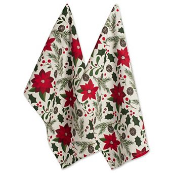 DII Holiday Printed Dishtowel Set 2 pc