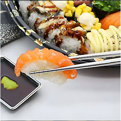 8.6" Reusable Stainless Steel Chopsticks 5 Pairs