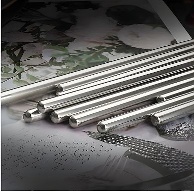 8.6" Reusable Stainless Steel Chopsticks 5 Pairs