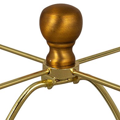 Hello Honey Stoneware Table Lamp with Elongated Drum Shade, Brown