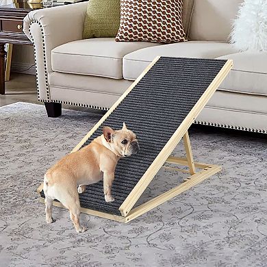 IFMALL Adjustable Foldable Pet Ramp for Safe Access to Furniture and Vehicles
