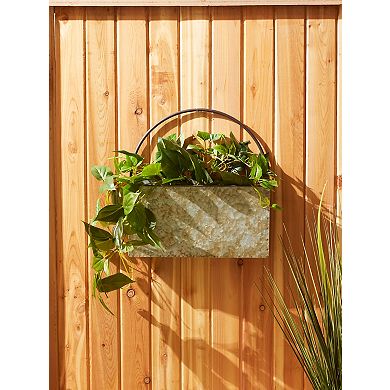 Zingz Home Rectangle Galvanized Metal Wall Planter