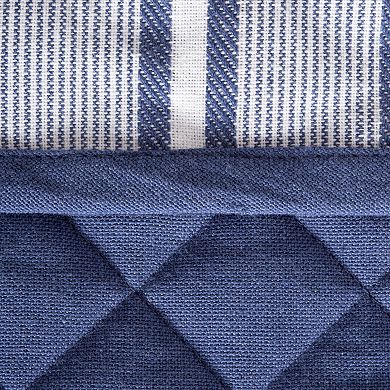 DII French Blue Chef Stripe Double Oven Mitt