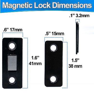 Childproof Magnetic Cabinet Locks - 4 Pack with Keys & Adhesive for Safety