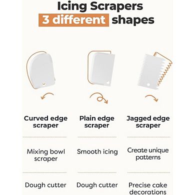 Great Ambitions 71PC Cake Decorating Kit: Turntable, 12 Tips, 50 Bags & Tools