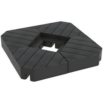 Offset Patio Umbrella Weights for 8'10' Umbrellas, 4 Fillable Base Plates