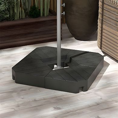 Offset Patio Umbrella Weights for 8'10' Umbrellas, 4 Fillable Base Plates