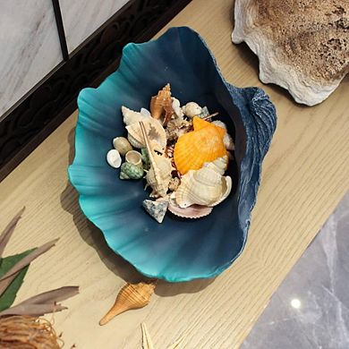 Caribbean Blue Sea Shell Decorative Bowl