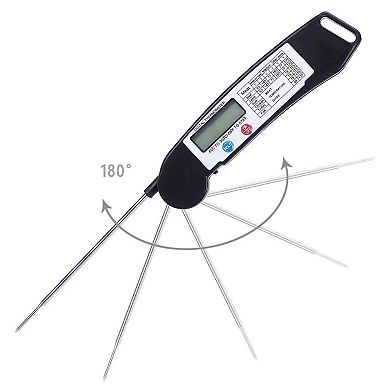 Instant Read Digital Meat Thermometer Stainless Steel Probe for BBQ Cooking
