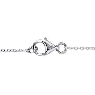 4.05 Cttw. Round Cubic Zirconia Platinum Over Silver Pendant With 18-20" Chain