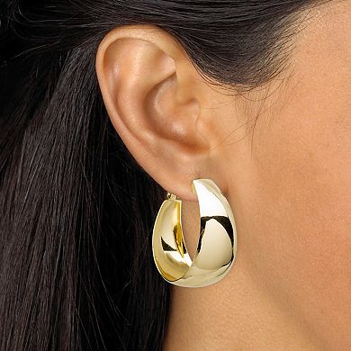 3 Pair Hoop Earrings Set in Yellow Goldtone