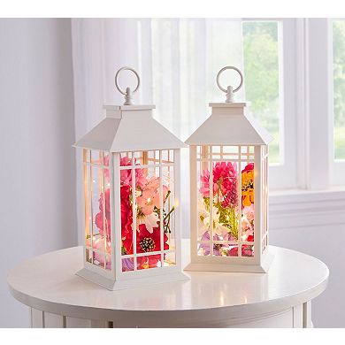 BrylaneHome Pre-Lit Mia Spring Lanterns, Set Of 2