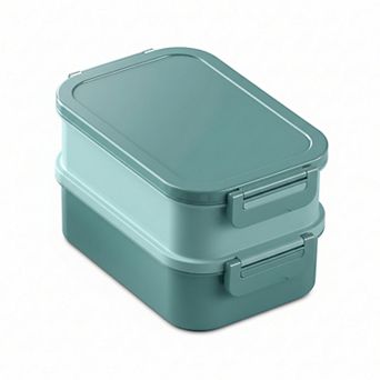 Stackable Bento Lunch Box Set with Thermo Bag and Utensils