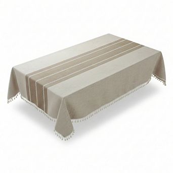 Rustic Tablecloth Cotton Linen Waterproof for Rectangle Tables