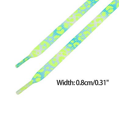 Women's Leopard Shoelaces Tie Dye Gradient for Sports Sneakers 2 Pairs 47.2"