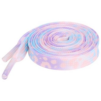 Women's Leopard Shoelaces Tie Dye Gradient for Sports Sneakers 2 Pairs 47.2"