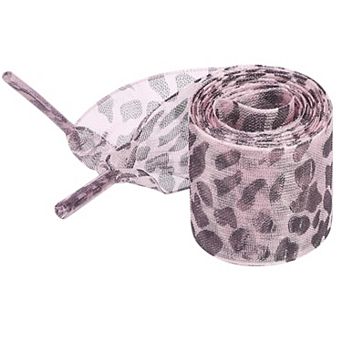 Women's 1 Pair Leopard Print Ribbon Shoe Laces Wide Shoelaces for Sneakers 47.2"×1.6"