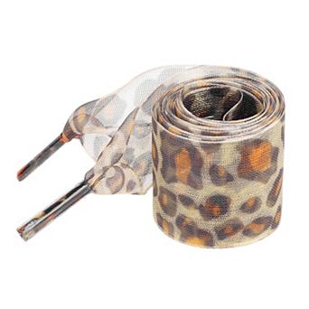 Women's 1 Pair Leopard Print Ribbon Shoe Laces Wide Shoelaces for Sneakers 47.2"×1.6"