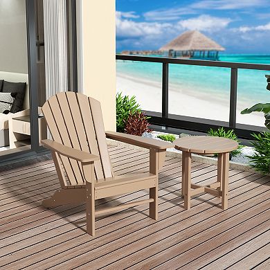 Westintrends Outdoor Adirondack Chair With Side Table