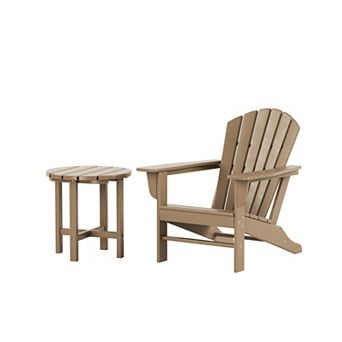 Westintrends Outdoor Adirondack Chair With Side Table