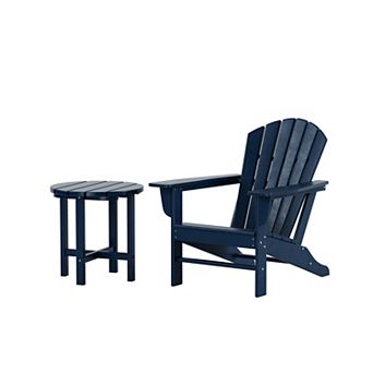 Westintrends Outdoor Adirondack Chair With Side Table