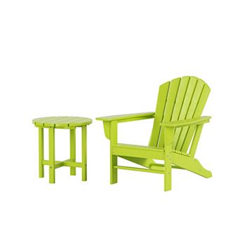 Westintrends Outdoor Adirondack Chair With Side Table