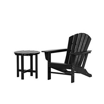 Westintrends Outdoor Adirondack Chair With Side Table