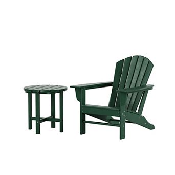Westintrends Outdoor Adirondack Chair With Side Table