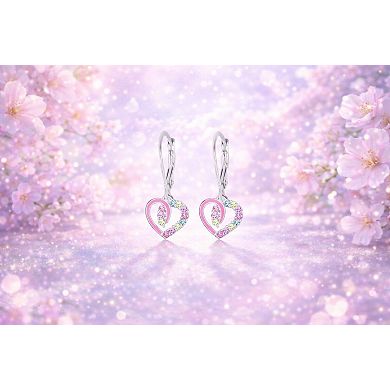 Kids Heart Hypoallergenic Earrings for Girls with Sterling Silver Leverbacks