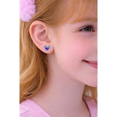 Kids Heart Hypoallergenic Earrings for Girls with Surgical Titanium Screwbacks