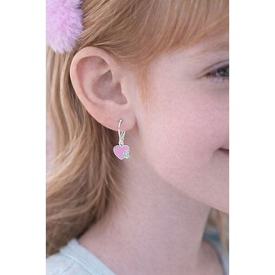 Kids Heart Hypoallergenic Earrings for Girls with Sterling Silver Leverbacks