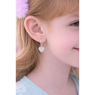 Kids Heart Hypoallergenic Earrings for Girls with Sterling Silver Leverbacks