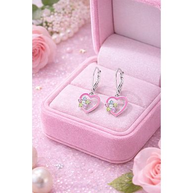 Kids Heart Hypoallergenic Earrings for Girls with Sterling Silver Leverbacks