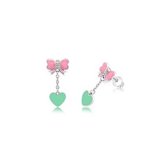 Kids Heart Hypoallergenic Earrings for Girls with Surgical Titanium Screwbacks